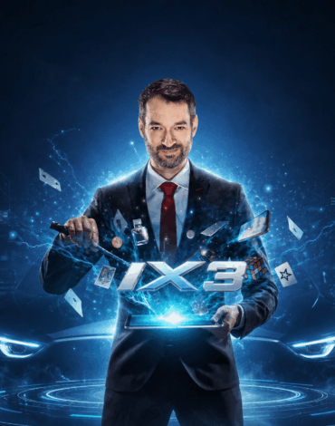 vinz le magicien au lancement du BMW IX3
